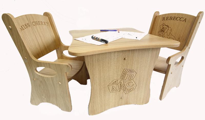 Children's Personalised Table and Chair set.