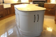 Curved Island unit with curved plinth