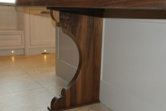 Solid walnut Island support leg