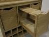 Dovetail drawer for wine glass